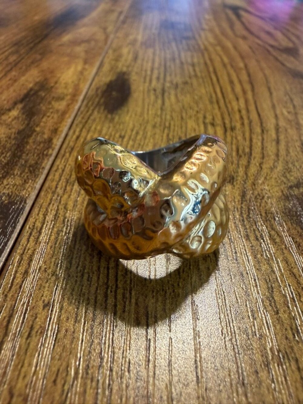 Hammered Gold Knot Statement Ring - Gold - Picture 5 of 5